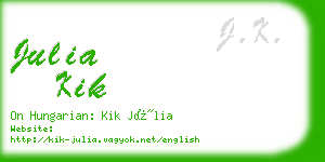 julia kik business card